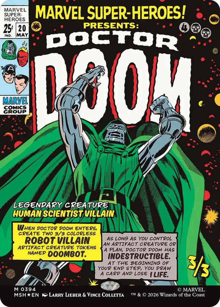 Image for Doctor Doom (Borderless) (0394) (394) [Marvel Super Heroes] (MSH) - Magic: The Gathering