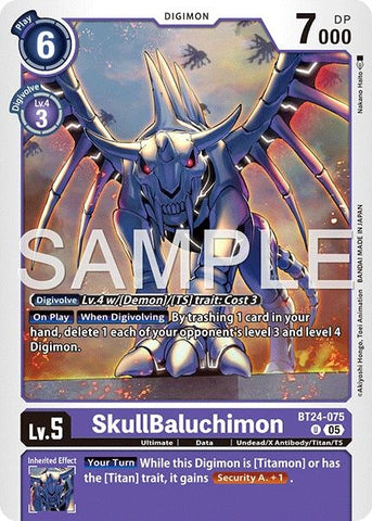 Image for SkullBaluchimon (BT24-075 U) [Time Stranger] - Digimon Card Game