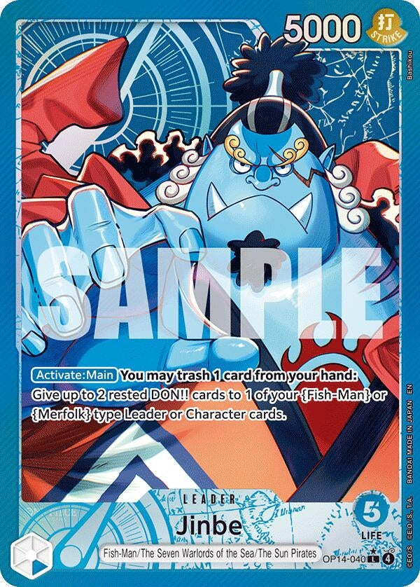 Jinbe - OP14-040 (Alternate Art) (OP14-040) [The Azure Sea's Seven]