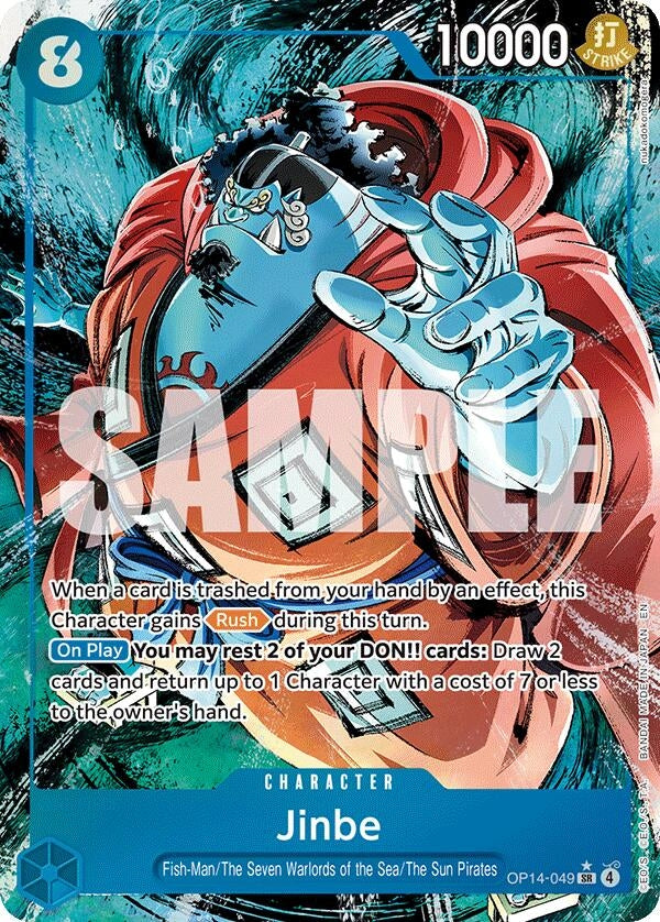 Jinbe - OP14-049 (Alternate Art) (OP14-049) [The Azure Sea's Seven]