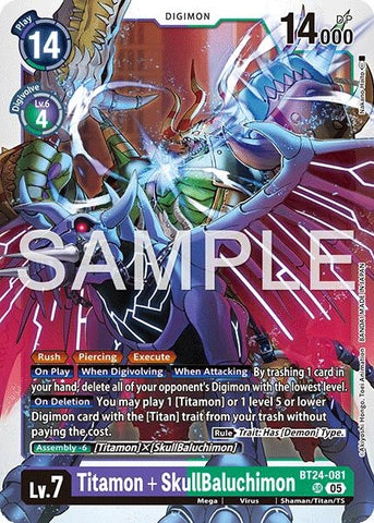 Titamon + SkullBaluchimon (BT24-081 SR) [Time Stranger]