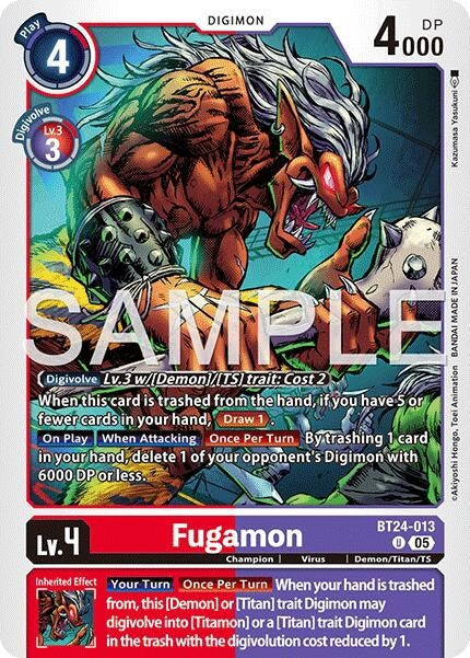 Image for Fugamon (BT24-013 U) [Time Stranger] - Digimon Card Game