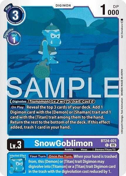 Image for SnowGoblinmon (BT24-021 C) [Time Stranger] - Digimon Card Game