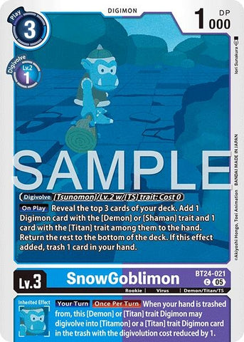 Image for SnowGoblinmon (BT24-021 C) [Time Stranger] - Digimon Card Game