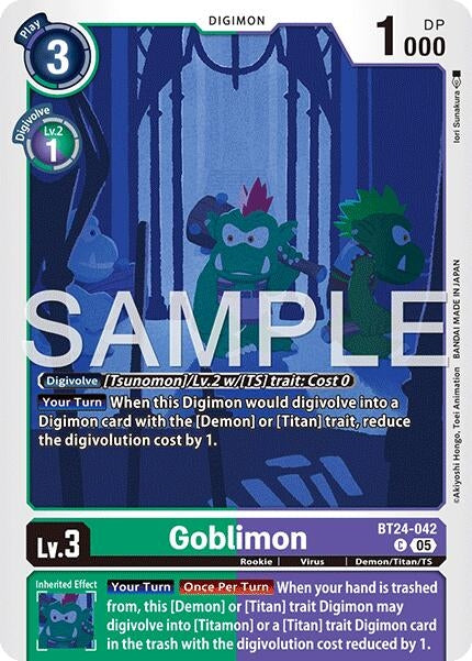Image for Goblimon (BT24-042 C) [Time Stranger] - Digimon Card Game