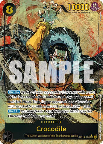 Crocodile - OP14-120 (Alternate Art) (OP14-120) [The Azure Sea's Seven]
