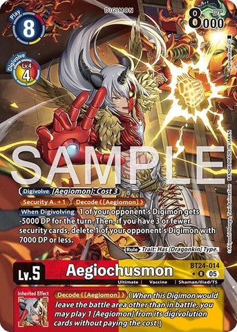 Image for Aegiochusmon (Alternate Art) (BT24-014 R) [Time Stranger] - Digimon Card Game