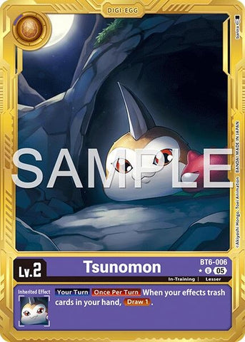 Image for Tsunomon (Gold Border) (BT6-006 U) [Advanced Booster Digimon Generation] - Digimon Card Game