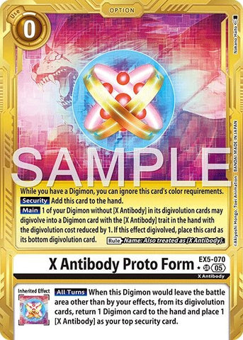 Image for X Antibody Proto Form (Gold Border) (EX5-070 SR) [Advanced Booster Digimon Generation] - Digimon Card Game