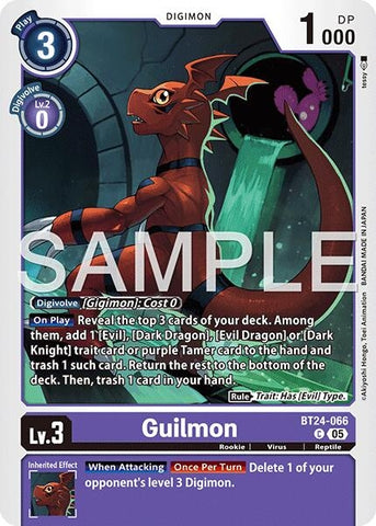Image for Guilmon (BT24-066 C) [Time Stranger] - Digimon Card Game