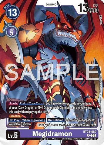 Image for Megidramon (BT24-080 R) [Time Stranger] - Digimon Card Game
