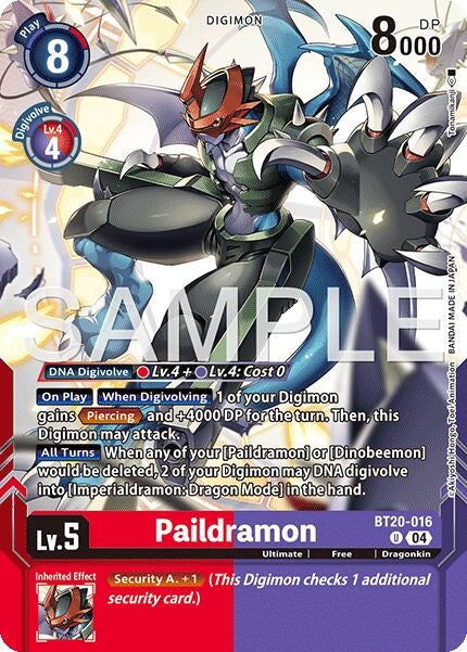 Paildramon (Digimon Card Game Playmat & Card Set) (BT20-016 U) [Release Special Booster 2.5]