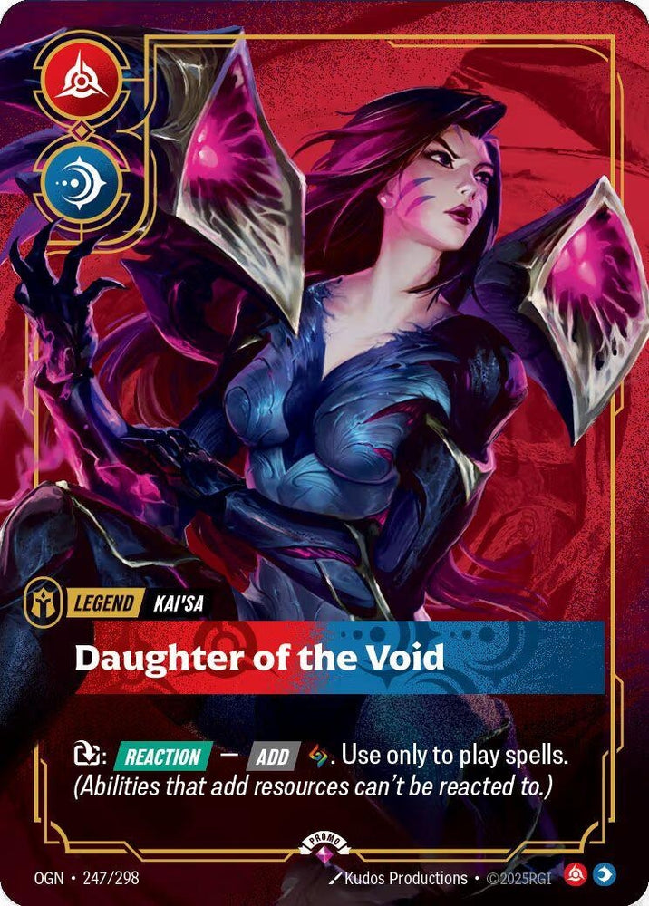 Image for Kai'Sa - Daughter of the Void (Metal) (247/298) [Riftbound Organized Play Promotional Cards] - Riftbound: League of Legends Trading Card Game