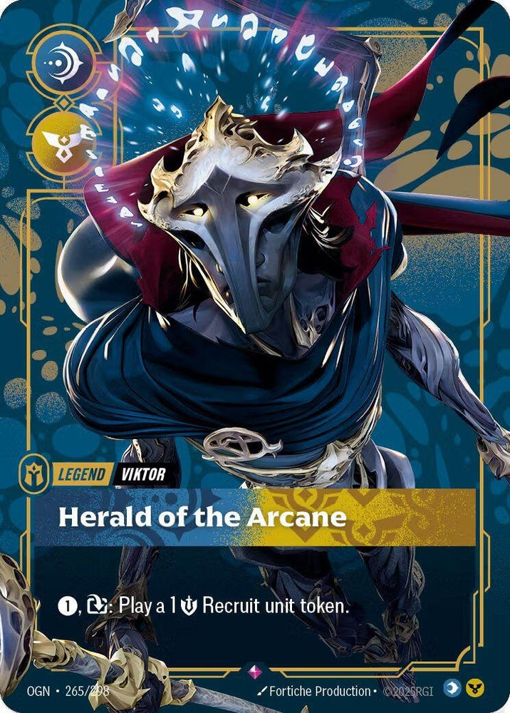 Image for Viktor - Herald of the Arcane (Metal) (265/298) [Riftbound Organized Play Promotional Cards] - Riftbound: League of Legends Trading Card Game