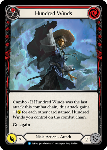 Hundred Winds (Red) [EVR041] (Everfest) Rainbow Foil