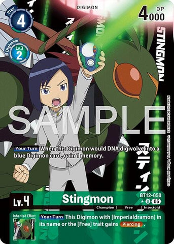 Image for Stingmon - BT12-050 (Alternate Art) (BT12-050 U) [Advanced Booster Digimon Generation] - Digimon Card Game