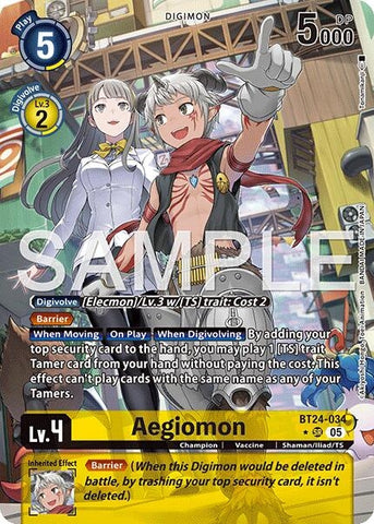 Aegiomon (Alternate Art) (BT24-034 SR) [Time Stranger]
