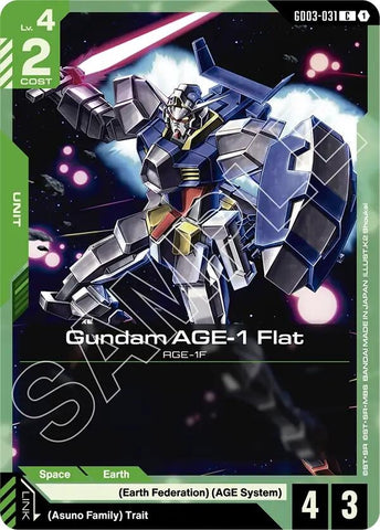 Image for Gundam AGE-1 Flat (GD03-031) [Steel Requiem] - Gundam Card Game
