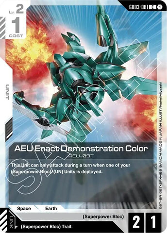 Image for AEU Enact Demonstration Color (GD03-081) [Steel Requiem] - Gundam Card Game