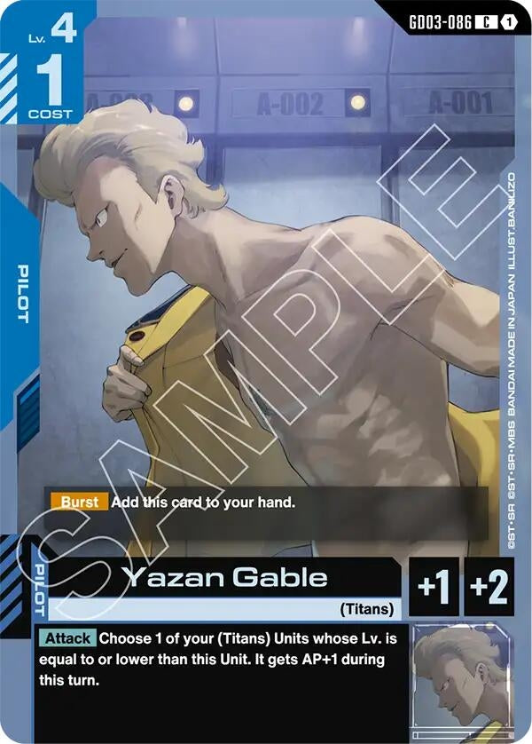 Image for Yazan Gable (GD03-086) [Steel Requiem] - Gundam Card Game
