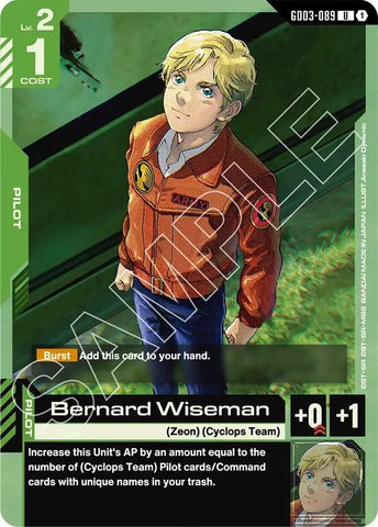 Image for Bernard Wiseman (GD03-089) [Steel Requiem] - Gundam Card Game