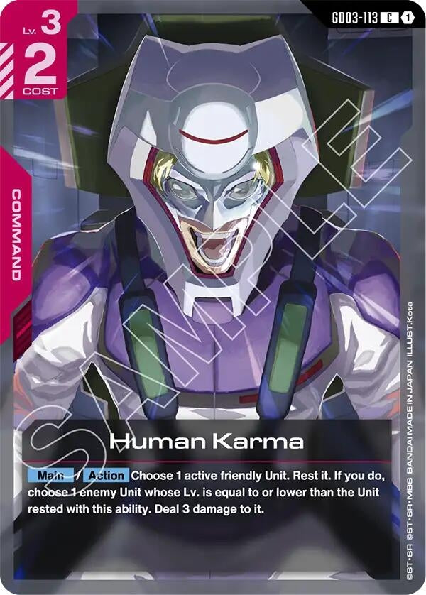 Image for Human Karma (GD03-113) [Steel Requiem] - Gundam Card Game