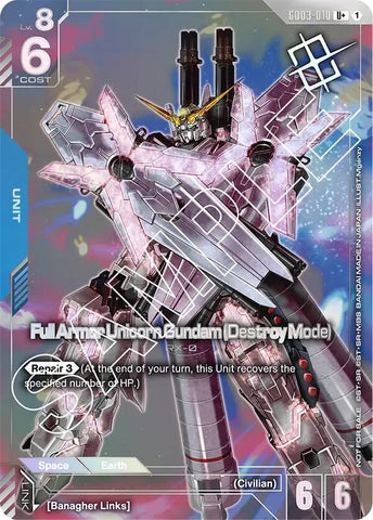 Image for Full Armor Unicorn Gundam (Destroy Mode) (Store Tournament Winner Pack 03) (GD03-010) [Gundam Promotional Cards] - Gundam Card Game