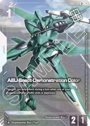 Image for AEU Enact Demonstration Color (Store Tournament Winner Pack 03) (GD03-081) [Gundam Promotional Cards] - Gundam Card Game