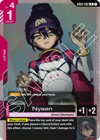 Image for Nyaan (Store Tournament Participant Pack 03) (GD03-092) [Gundam Promotional Cards] - Gundam Card Game