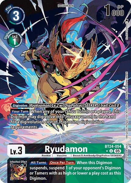 Image for Ryudamon (Box Topper) (BT24-054 U) [Time Stranger] - Digimon Card Game