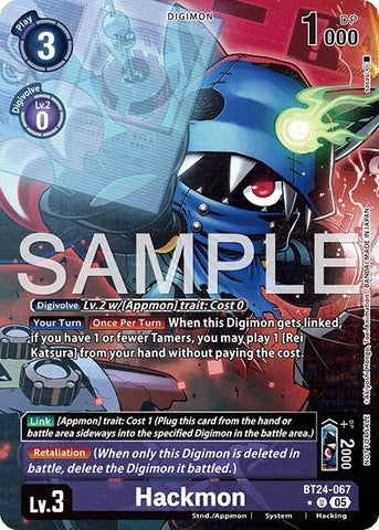 Image for Hackmon (Box Topper) (BT24-067 U) [Time Stranger] - Digimon Card Game