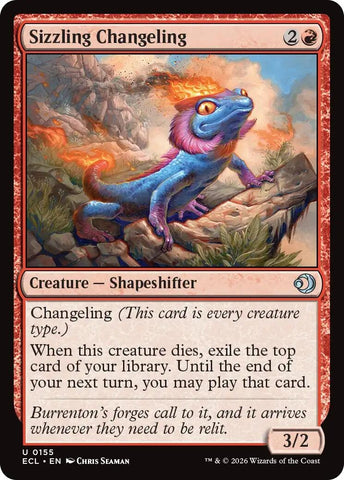 Image for Sizzling Changeling (155) [Lorwyn Eclipsed] - Magic: The Gathering