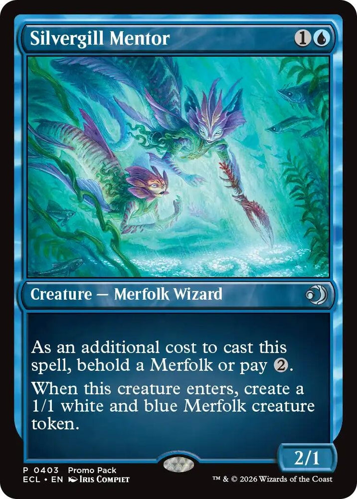 Image for Silvergill Mentor (403) [Promo Pack: Lorwyn Eclipsed] - Magic: The Gathering