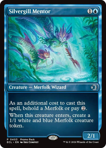 Image for Silvergill Mentor (403) [Promo Pack: Lorwyn Eclipsed] - Magic: The Gathering