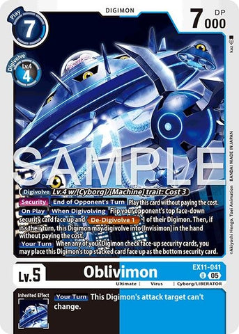 Image for Oblivimon (EX11-041 U) [Dawn of Liberator] - Digimon Card Game