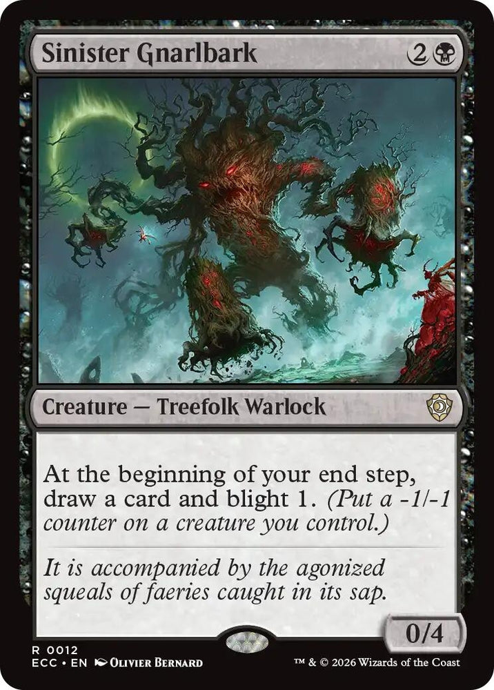 Image for Sinister Gnarlbark (12) [Commander: Lorwyn Eclipsed] - Magic: The Gathering