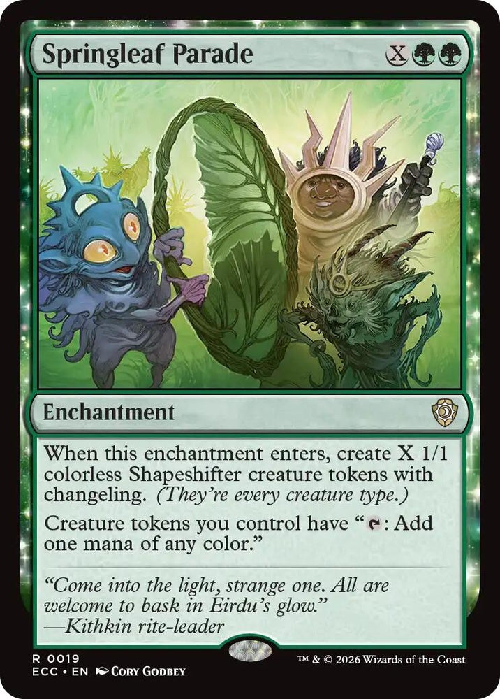 Image for Springleaf Parade (19) [Commander: Lorwyn Eclipsed] - Magic: The Gathering