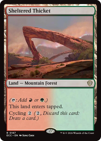 Image for Sheltered Thicket (167) [Commander: Lorwyn Eclipsed] - Magic: The Gathering