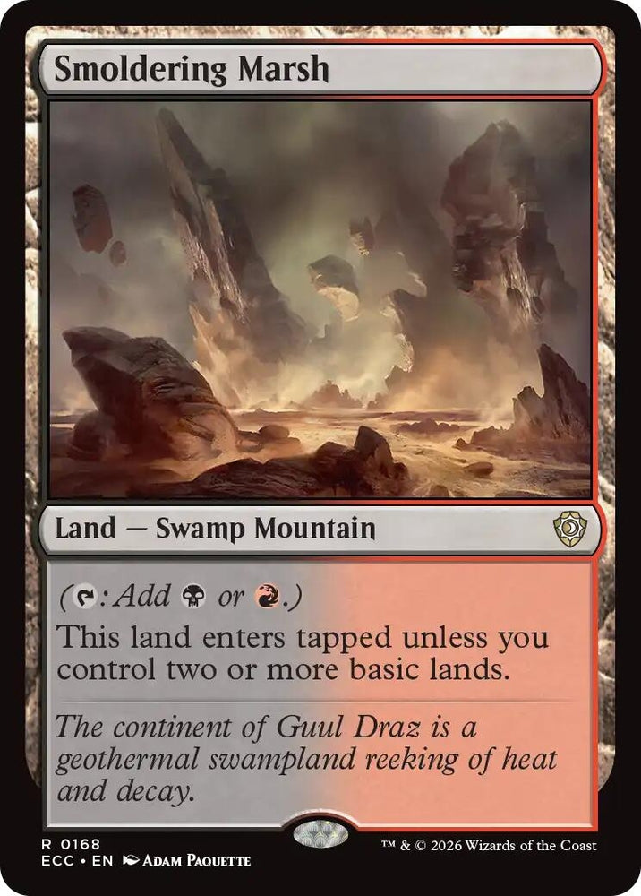 Image for Smoldering Marsh (168) [Commander: Lorwyn Eclipsed] - Magic: The Gathering