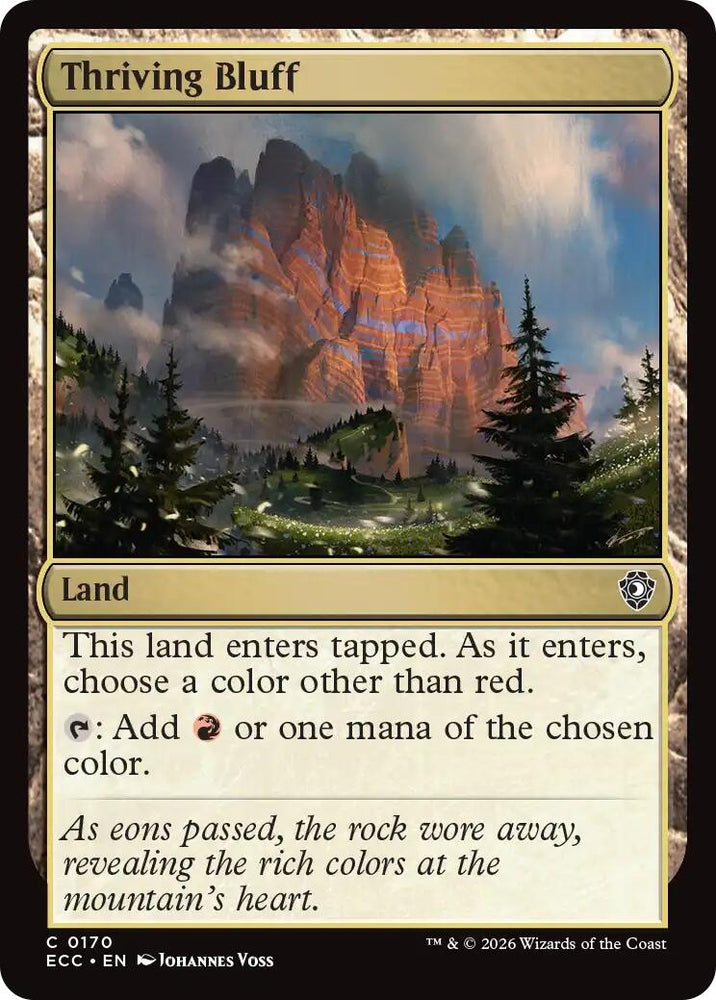 Image for Thriving Bluff (170) [Commander: Lorwyn Eclipsed] - Magic: The Gathering