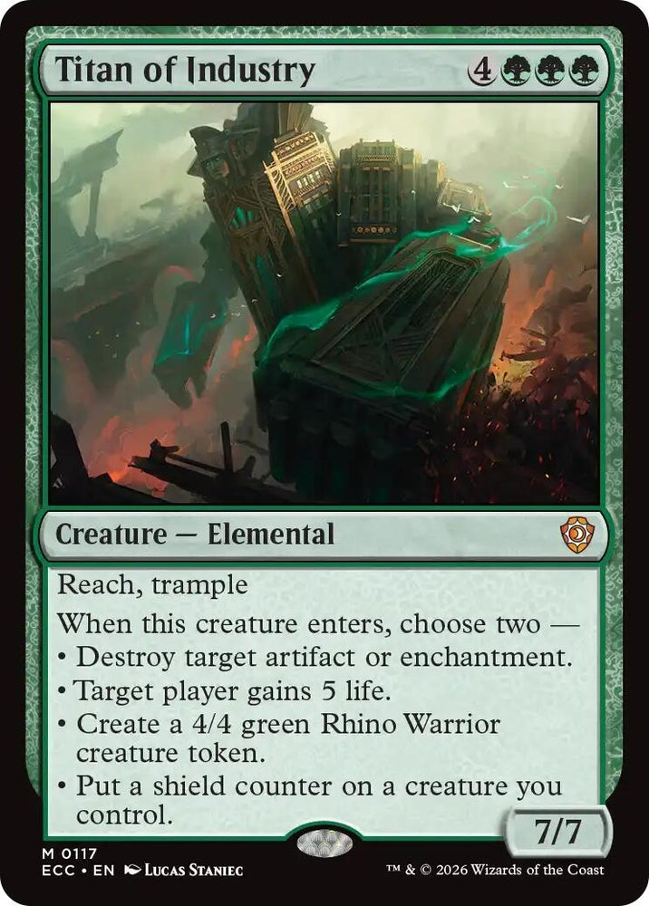 Image for Titan of Industry (117) [Commander: Lorwyn Eclipsed] - Magic: The Gathering