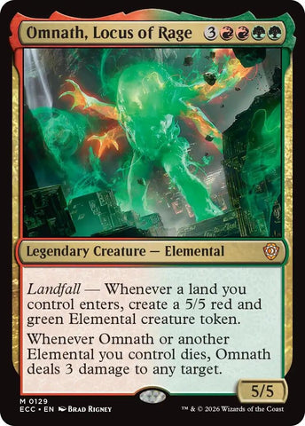 Image for Omnath, Locus of Rage (129) [Commander: Lorwyn Eclipsed] - Magic: The Gathering