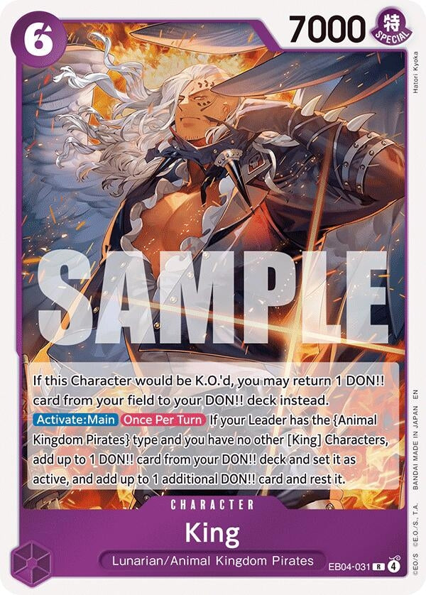 Image for King (EB04-031) [The Azure Sea's Seven] - One Piece Card Game