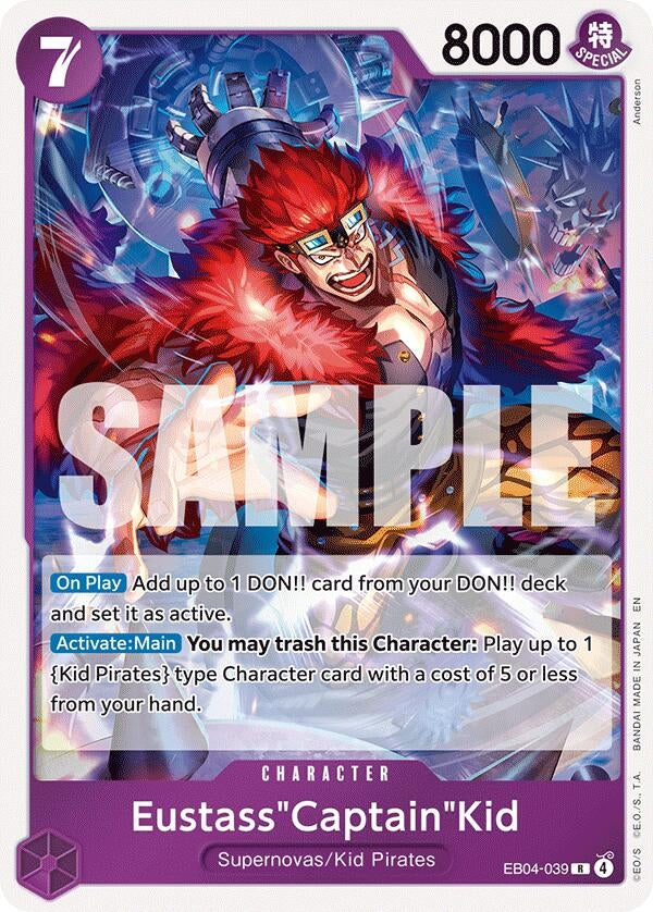 Image for Eustass"Captain"Kid - EB04-039 (EB04-039) [The Azure Sea's Seven] - One Piece Card Game