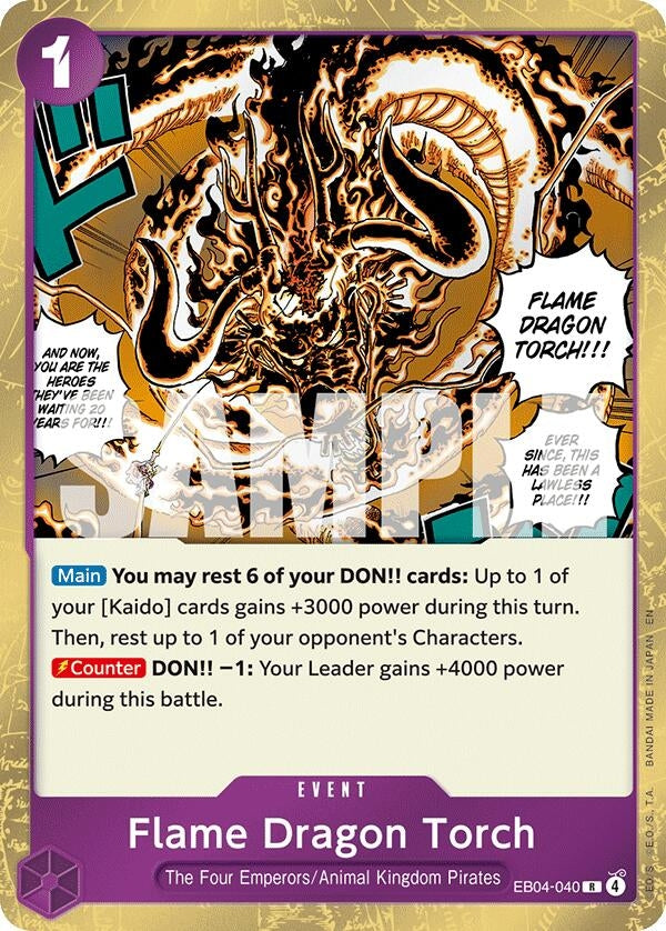 Image for Flame Dragon Torch (EB04-040) [The Azure Sea's Seven] - One Piece Card Game