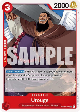 Image for Urouge (OP14-002) [The Azure Sea's Seven] - One Piece Card Game