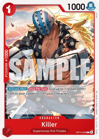 Image for Killer (OP14-005) [The Azure Sea's Seven] - One Piece Card Game