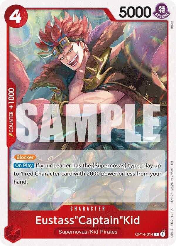 Image for Eustass"Captain"Kid - OP14-014 (OP14-014) [The Azure Sea's Seven] - One Piece Card Game