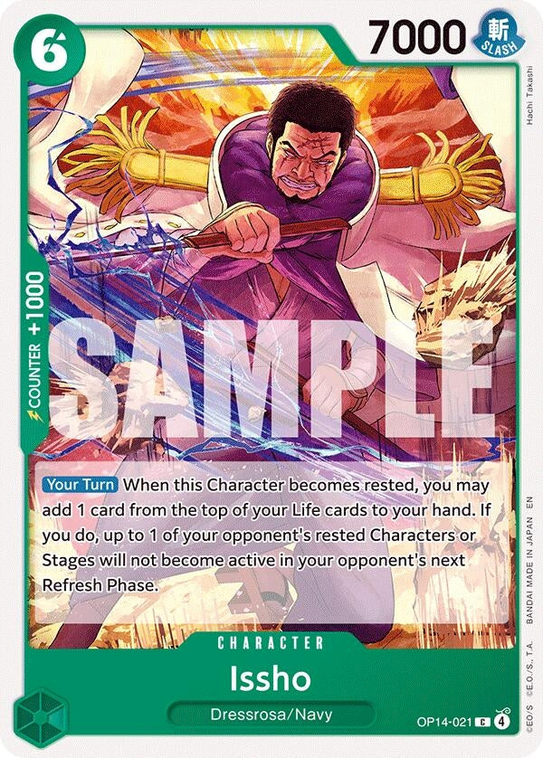 Image for Issho - OP14-021 (OP14-021) [The Azure Sea's Seven] - One Piece Card Game