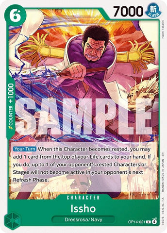 Image for Issho - OP14-021 (OP14-021) [The Azure Sea's Seven] - One Piece Card Game